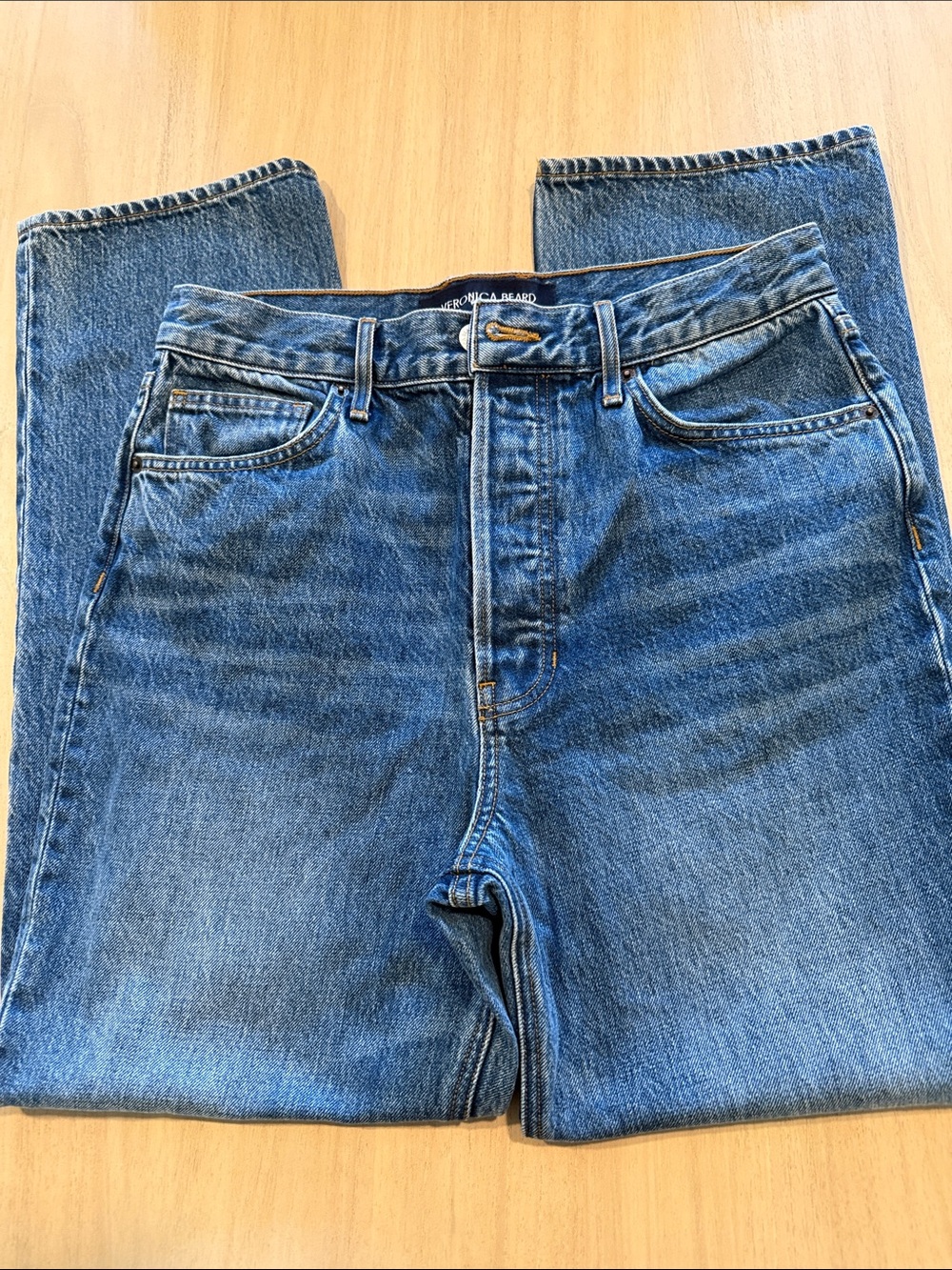Veronica Beard Daniela Straight Leg Ankle Jeans High Rise Size 28 - Picture 1 of 7